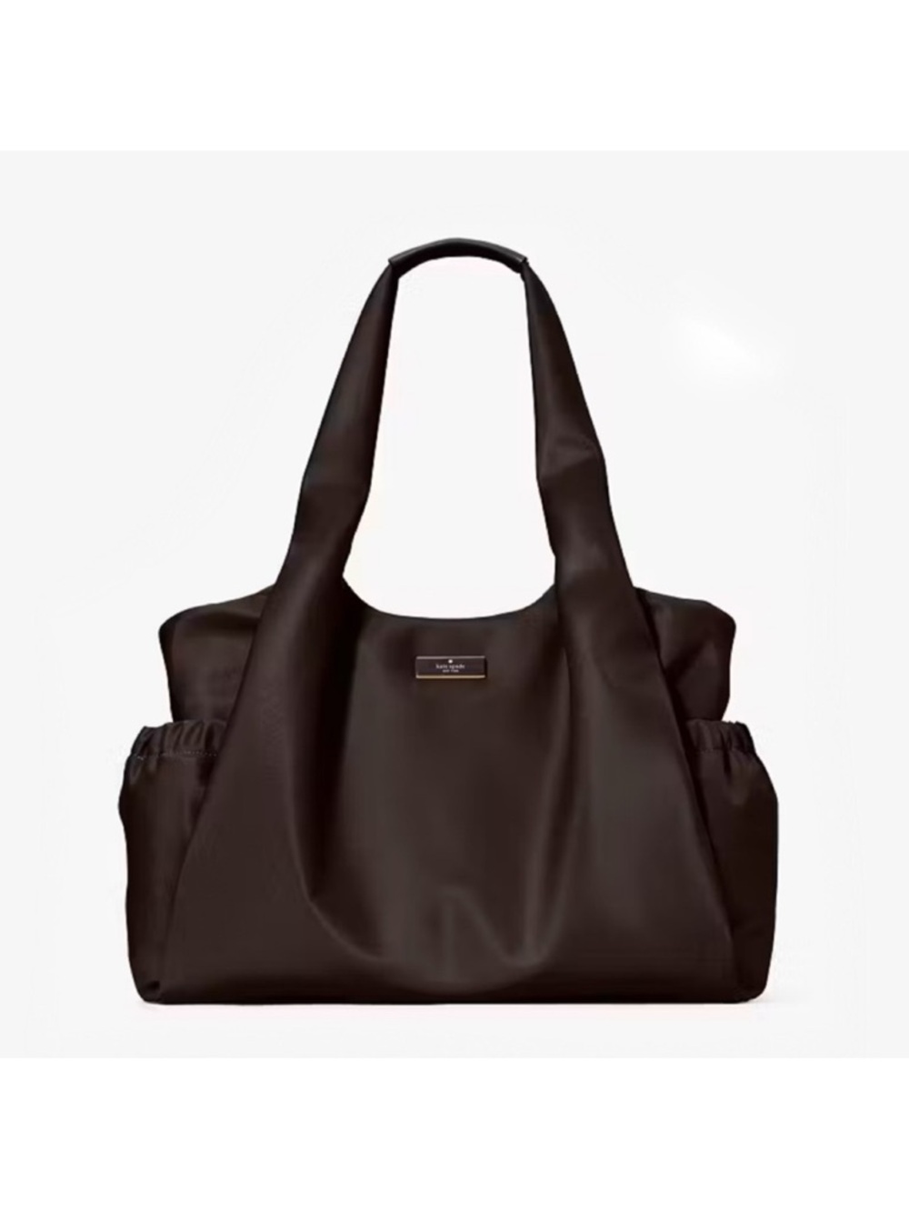 Kate Spade Carter Nylon Large Baby Bag Babybag, Hot Fudge Brown NEW NWT